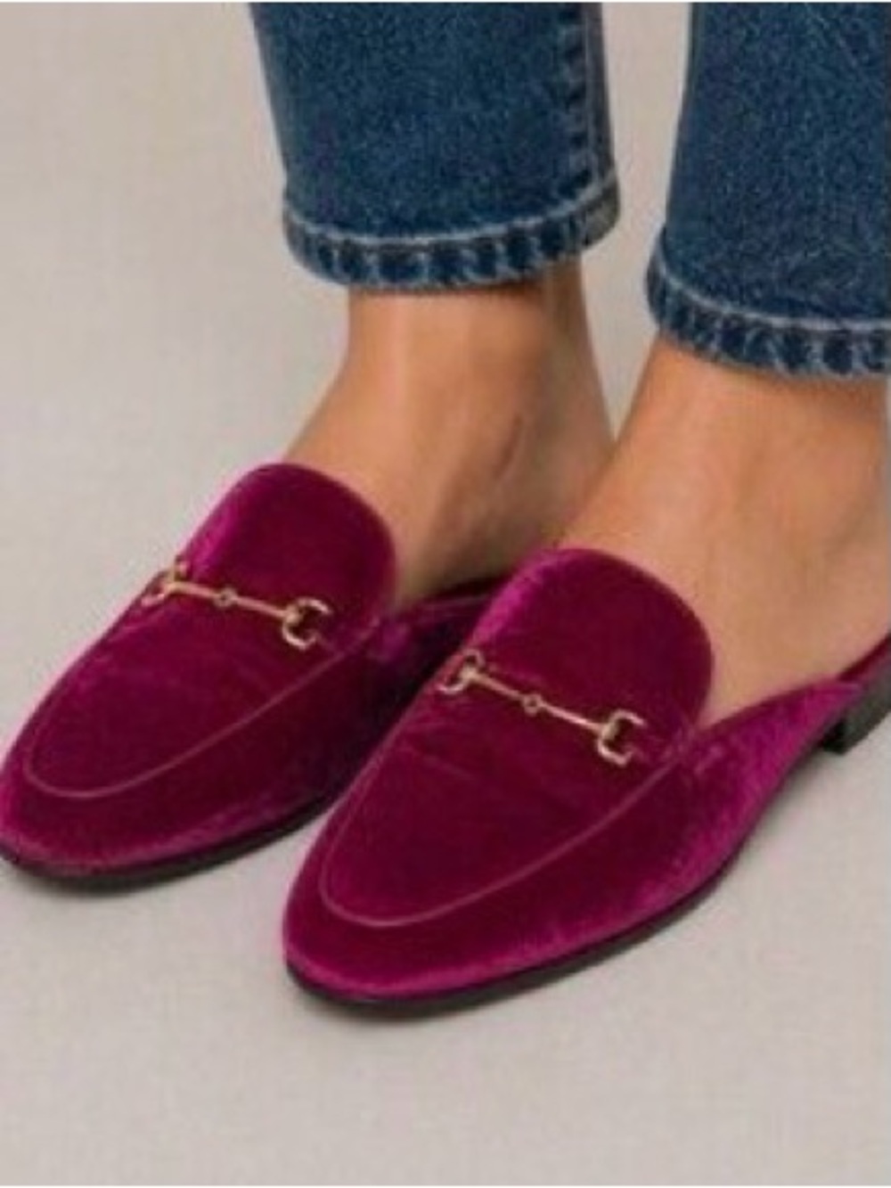 Sam Edelman Linnie Women's Raspberry Velvet Mule - Picture 11 of 11